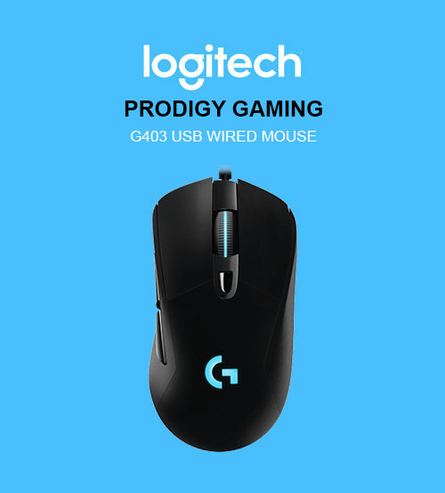 Logitech G403 Prodigy RGB Gaming USB Wired Mouse 12K DPI